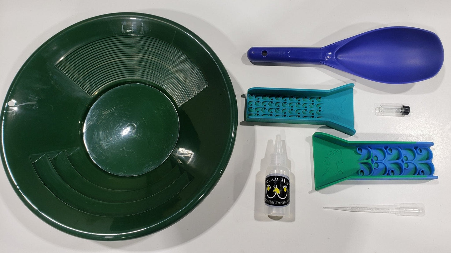 Gold Pan Kit with Pocket Sluice Combo - Dream Mat | Gold Prospecting Equipment